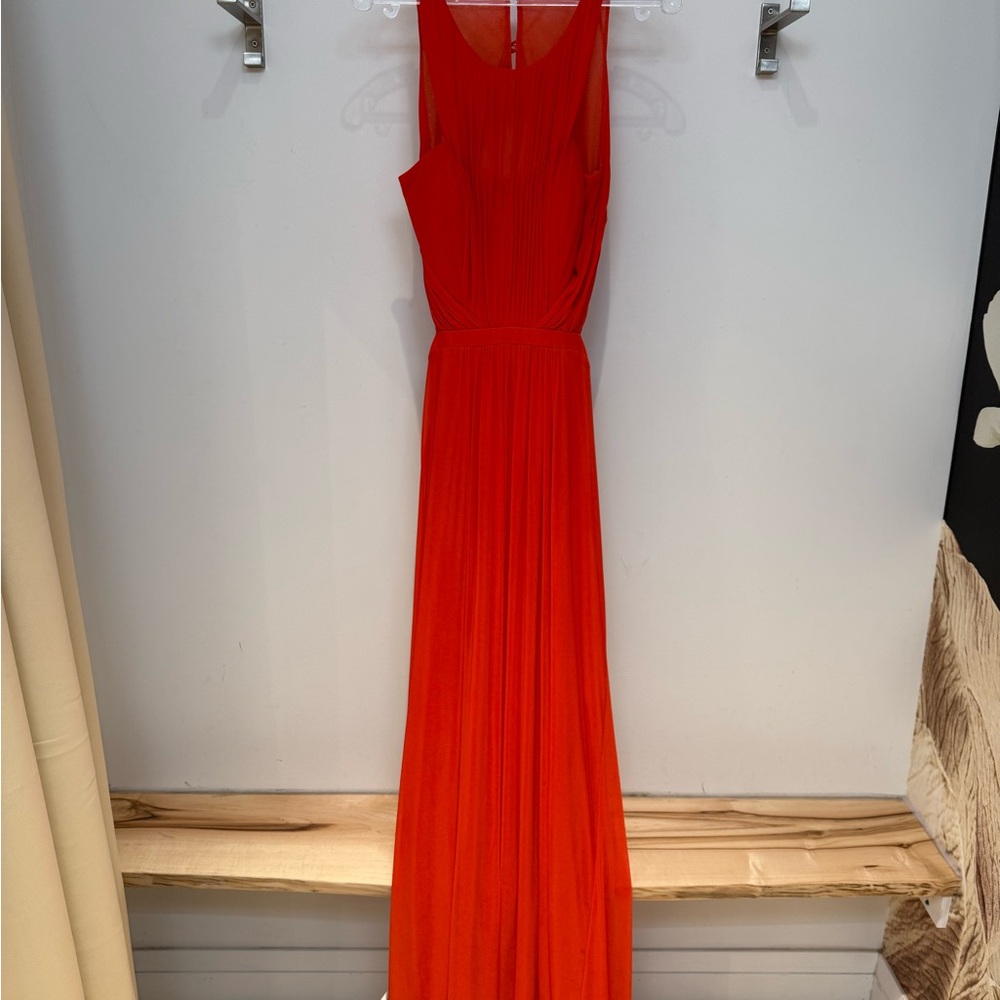 La Femme Vibrant Red Maxi Dress